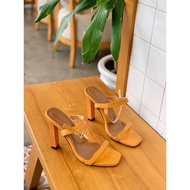 9cm high heel square heel strappy sandals