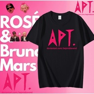ROSÉ&Bruno Mars collaborate on new song 《APT》 printed on 100% pure cotton tshirt