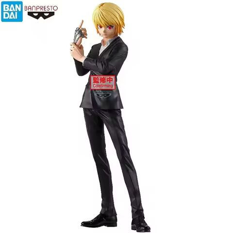 100% Original Banpresto Bandai Hunter X Hunter Kurapika Black Formal Suit Chain Accessory PVC Anime 