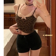 Leopard Print Tight Sleeveless Shirt