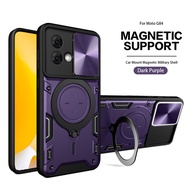 For Moto G84 5G Case Magnetic Holder Ring Phone Case For Motorola Moto G84 G 84 5G Slide Camera Lens