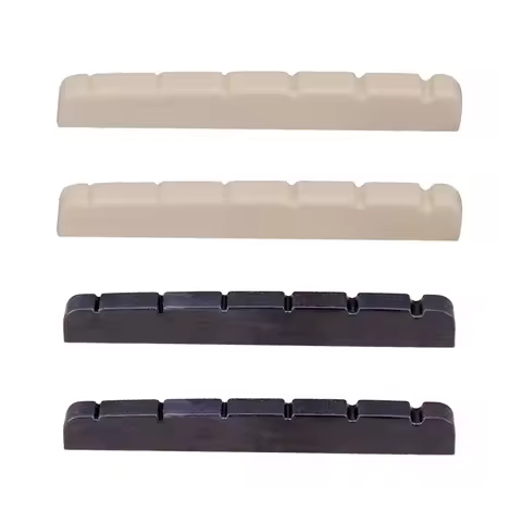 2Pieces 6 String Electric Guitar Nut Slotted Acoustic Bass Guitar Saddle & Nut for Fender ST TL Styl