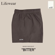 Selff.stores -  MOOD FOR SELFF WITH BITTER(BROWN) - กางเกงขาสั้น กางเกงน้ำตาล กางเกงไปทะเล ผู้ชาย  s