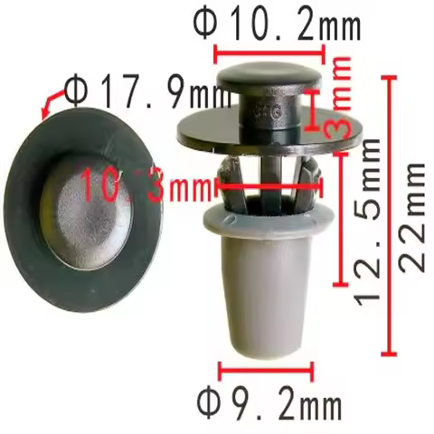 10/50/100/500PCS Wheel Arch Molding Clips 9MM Hole Plastic Interior Parts for Cars For Audi Q3 Q5 Q8