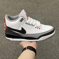 Nike New Style AJ3 White Cement Distressed basketball shoes, Fujiwara Hiroshi, white, brown and pink