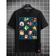 24-hour delivery 100% DesainHaenha Mario Bros challenge Baju Baju distro-T shirt screen printing uni