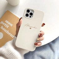 เคสโทรศัพท์ซิลิโคนนิ่มมีชื่อ DIY แบบกำหนดเองสำหรับ Iphone 15 14 13 12 11 Pro Max X XS 7 8 Plus ฝาปิด