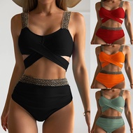 Bikini Split Skinny Swimsuit Women's Cross Backless Swimsuit20260412