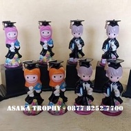 Piala Boneka WISUDA PAUD TK RA PG / Trophy Boneka Patung wisuda