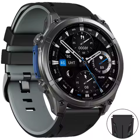 22mm Silicone Replace Strap for Zeblaze Stratos 4 3/Ares 3/Vibe 8 7 Pro/GTS/GTR/Btalk 3 Pro Watch Ba