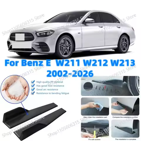 48cm Rear Bumper Splitter Apron Spoiler Side Skirt Extension Lip For Benz E W211 W212 W213 2002-2026