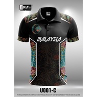 U001 BATIK SONGKET SUBLIMATION POLO COLLAR TSHIRT