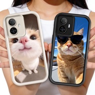 TT-54 Cute Cat Thin Phone Case Realme Narzo C33 C55 C67 Q3 V13 30 N55 14T 9i 5G 4G
