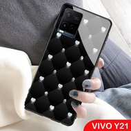 Softcase Glass Kaca Vivo Y21 2021 - J105 - Casing Hp Vivo Y21 2021 - Pelindung hp Vivo Y21 2021 -