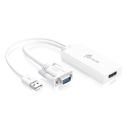 j5create HDMI to VGA Adapter- 4K 1080p @ 60 Hz | 1.62 Gbps and 2.7 Gbps | Compatible with Apple iMac