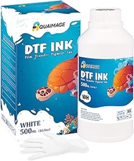 Aquaimage Premium DTF White Ink 500 ml, DTF Transfer Ink for PET Film, Refill Ink for Epson printhea