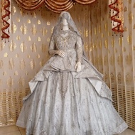 Baju Pengantin Wedding Dress Muslimah Jawa India gaun pengantin gotik