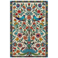 Tile Art, Turkish Vintage Art Poster, Floral Print, Travel, Abstract Painting, Islamic Wall Unframe 