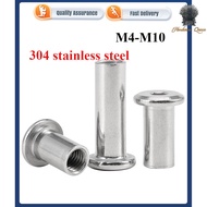[1QP1] Sus 304 Stainless Steel Splint Chamfering Lock Nut Furniture Nut Butt Nut M4/M5/M6/M8/M10 Fur