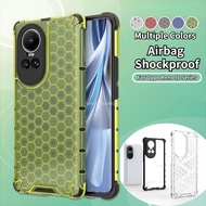 Honeycomb Hard Armor Phone Case For Oppo Reno 10 Pro Pro+ 10Pro 10Pro+ 2023 Reno10 Reno10Pro Reno10Pro+ Casing Airbag Shockproof Full Protection Anti Fall Back Cover