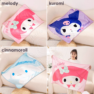 selimut bulu fleece kecil baby melody kuromi cinnamoroll