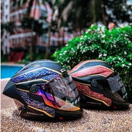 [READY STOCK] Batik Zeus Helmet ZS-613 2 in 1 Open Face/Full Face Double Visor + Free Gift + Mystery
