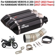Slip On For KAWASAKI VERSYSX VERSYS-X 250 300 2017 - 2023 Years Motorcycle Exhaust Escape Middle Lin