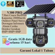 V380 Pro 4G Solar Powered CCTV Three Lens Outdoor Low Power Consumption 20000mAh Night Vision