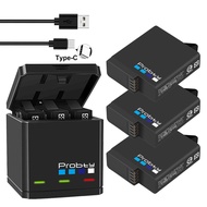 *Probty asal untuk GoPro Hero 7 hero 6 hero 5 bateri hitam atau pengecas Triple untuk Go Pro Hero7 6