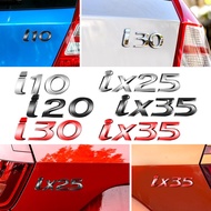 Car Sticker For Hyundai I30 I40 I10 I20 Ix25 Ix35 N Line Glossy black Logo Letter Decoration Emblem 
