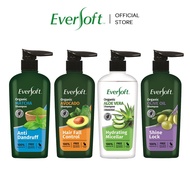 EVERSOFT Organic Olive Oil/Avocado/Aloe Vera/Icy Matcha Shampoo 480ml