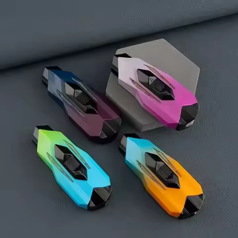 Per Set 4 Pieces Torch Lighter with LED Light Refillable Butane Gas Lighter Adjustable Flame Windpro