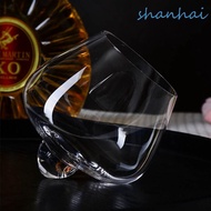 SHANHAI Cognac Glasses Cup, Rotating European Style Irregular   Glass, Drinking  Cup Tumbler Transpa