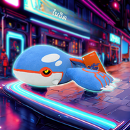 ตุ๊กตายัดไส้ตัวการ์ตูนน่ารักโปเกมอน Kyogre ตุ๊กตาผ้ากำมะหยี่น่ารักหมอนโยนหมอนของขวัญวันเกิดสำหรับเด็