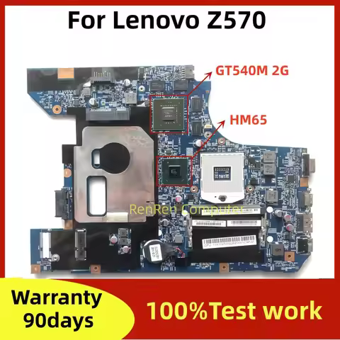 For Lenovo Z570 Laptop Motherboard With HM65 GT540M 2GB Video Card 48.4PA01.021 LZ57 10290-2 Mainboa