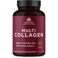 Ancient Nutrition Collagen Peptides Pills, Hydrolyzed Multi Collagen Supplement, Types I, II, II, V 