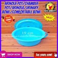 MyGlamorosa Collection Round Plastic Chamber Pot Arinola With Handle/Arinola Pot/Chamber Pot/Bowl/Plastic Arinola/Plastic Bowl Urinate