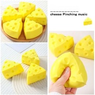 Squeeze Toy Simulation Cheese Squeeze Toys Sticky Soft Decompressing Pinching Cheese Cute Slow Rebou