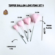 BALLON LOVE TOPPER 4 PCS BALLON TOPPER/ TOY/