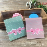 CLEOES Gift Bags 100Pcs/bag Lovely Gift Sealing OPP Christmas Paper Bags Bow Design Plastic Adhesive Cake Gift Packages