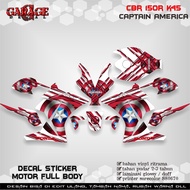 Decal CBR 150R K45 Lokal Full Body Stiker CBR 150R K45 Full Body 2014-2015 Captain America