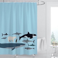 文創浴簾-海洋動物
