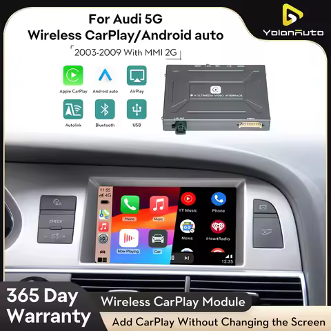 YolanAuto Wireless Apple CarPlay Interface for Audi A3 A4L A5 Q5 Q2 Q7 A1 Q3 A6 A7 A8 MMI 2G 2003-20