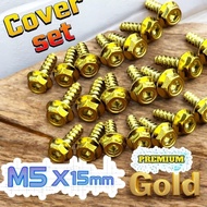 Y15ZR LCV8 Y16 LC135 BODY COVERSET SCREW M515 SKRU ALL MOTOR SRL115 NVX155 NMAX 155 SRL TRADE KASAR