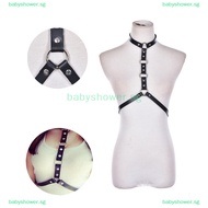 Babyshower Leather Harness Chest Punk Body Bondage Waist Belt Women Handmade Fashion Hot SG