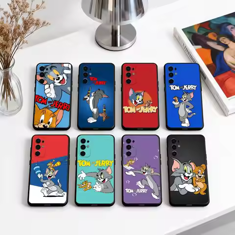 Funny TomS Cartoon JerryS Phone Case For Samsung S25,S24,S21,S22,S23,S30,Ultra,S20,Plus,Fe,Soft Sili