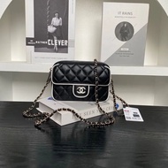 [Experience] 25P Camera Bag AP4516 High-End Sense Overflowing Lambskin with Metal Chain ️ Black Whit