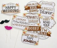 Cetak Properti Asesoris Photobooth Photo Booth 6 PCS Murah Banget