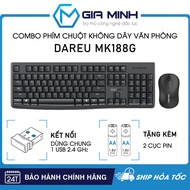 Combo Bàn Phím Chuột Không Dây Văn Phòng DareU MK188G - Hàng Chính Hãng - Bảo Hành 24 Tháng