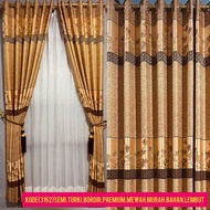 Semi-Turkish semi-ring curtains 18 9 waves and 12 waves 24 premium luxury blackoutRings, thick mater